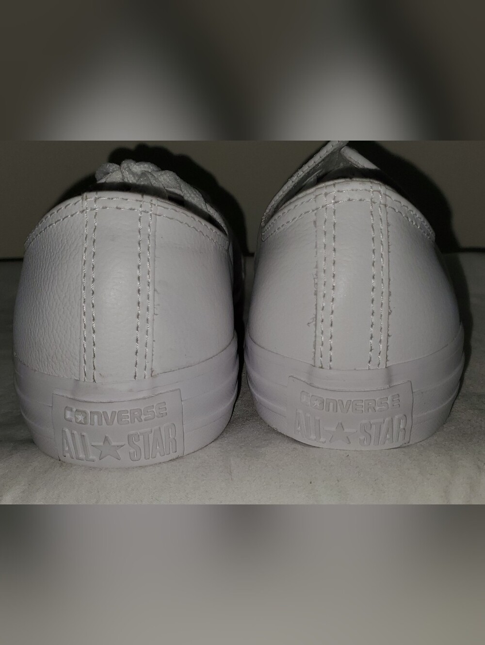 Converse Women's Low Top Leather Sneakers - White - Picture 5 of 7